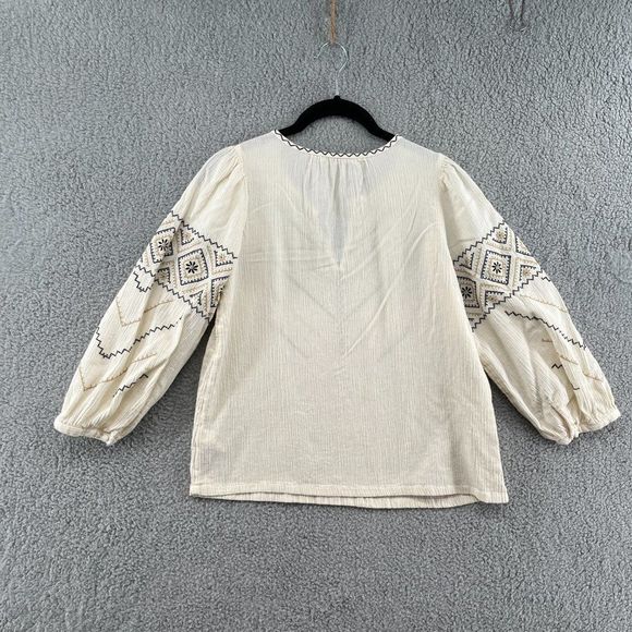 Madewell Embroidered Peasant Top Size XXS - Picture 11 of 16